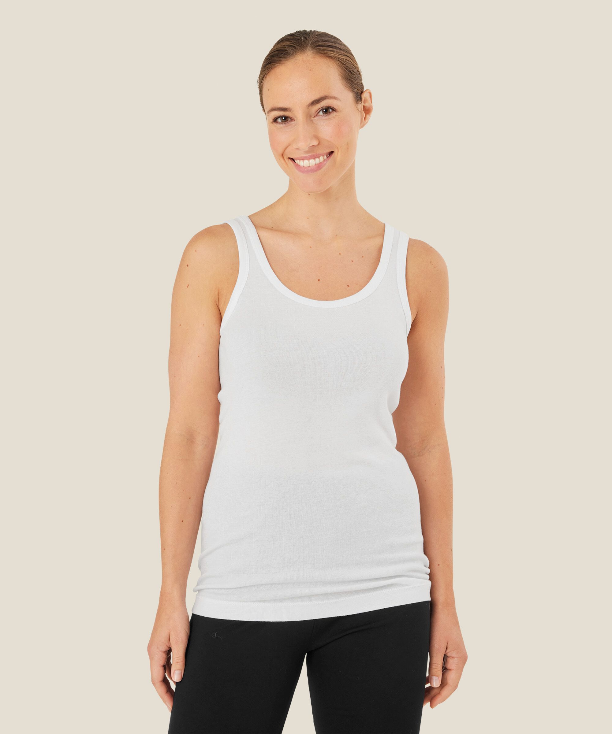 Eng anliegendes Tanktop aus Jersey, White