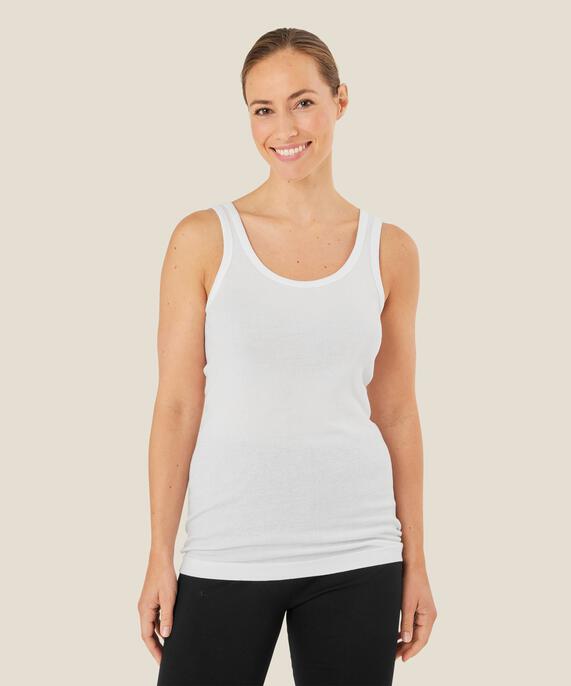 Eng anliegendes Tanktop aus Jersey, White