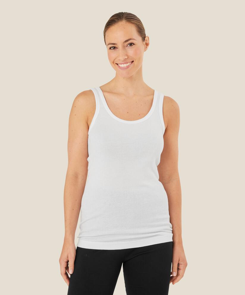 Eng anliegendes Tanktop aus Jersey, White