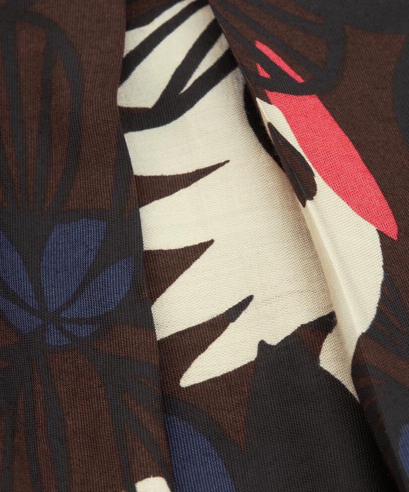 Kleid aus Viskose mit Knöpfen und Kragen, Coffee Bean
