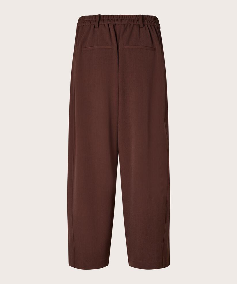 Gewebte Hose Mit Stretch Und Knopfdetail Am Bein, Sh. Chocolate