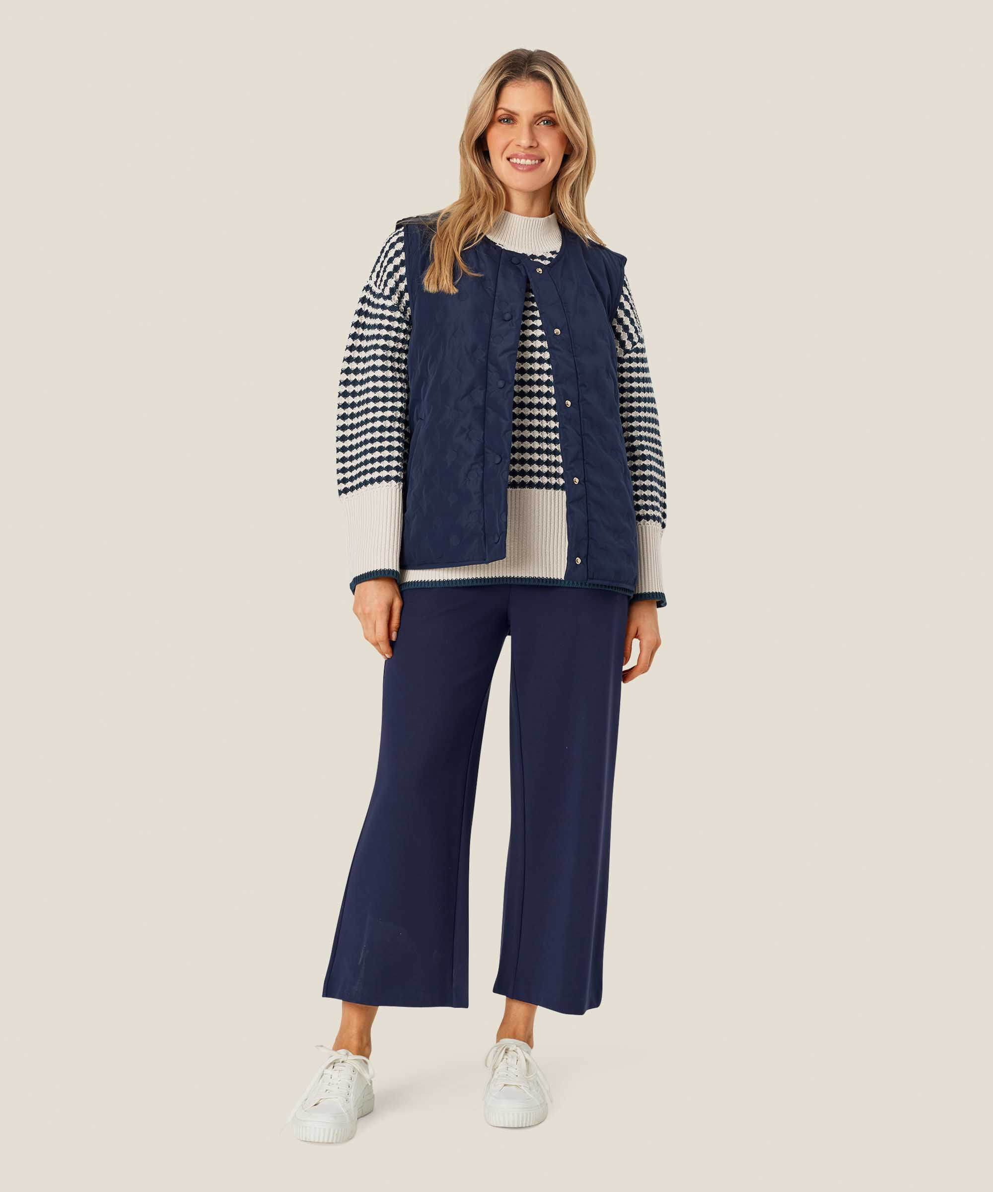 Steppweste mit Druckknopfverschluss, Mood Indigo