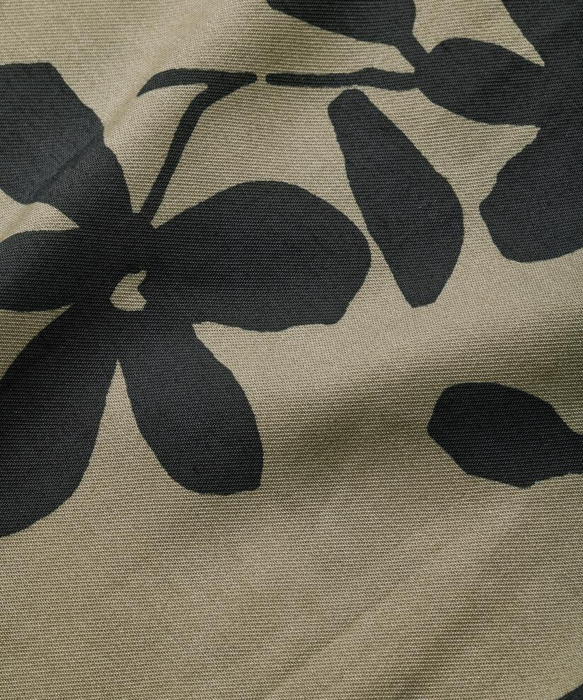 Bedruckte Hose mit Gummizug hinten, Vetiver