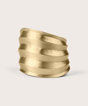 vergoldetes, asymmetrisches Armband, Gold
