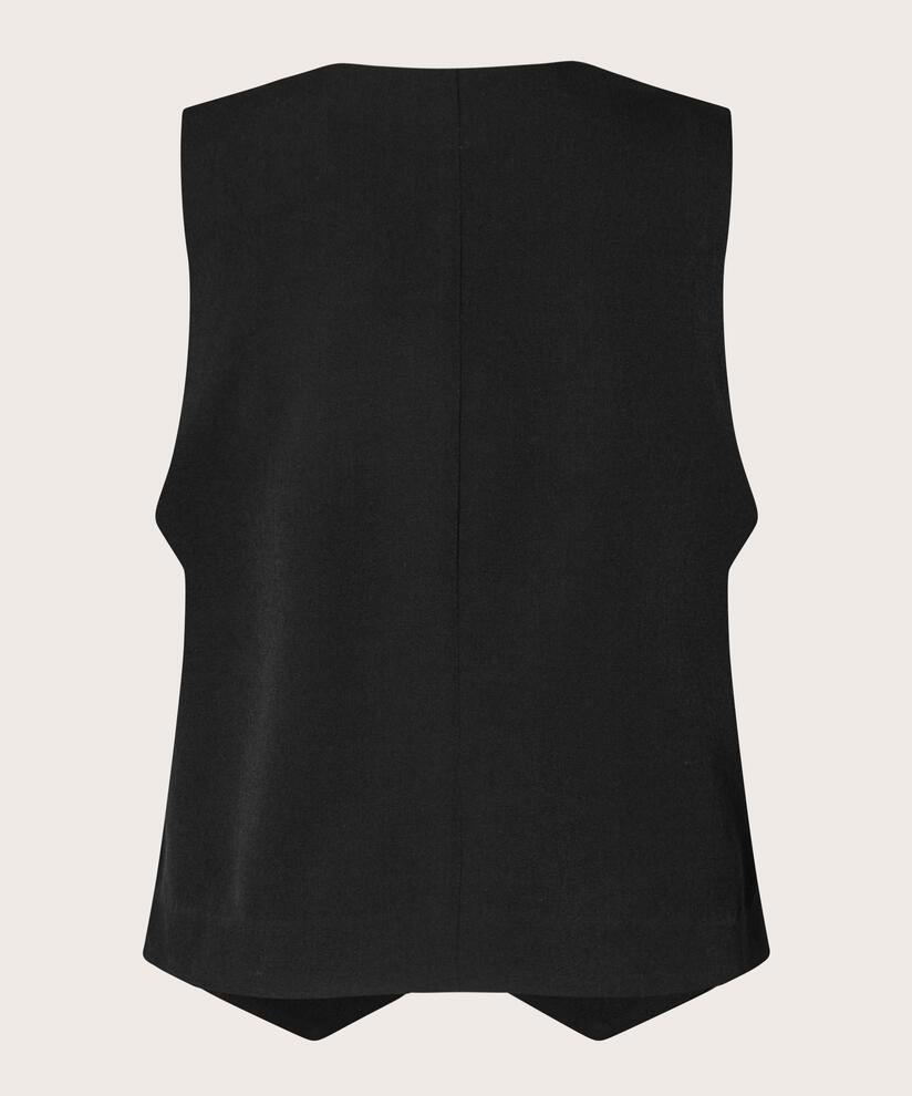 Weste mit Leistentaschen, Black