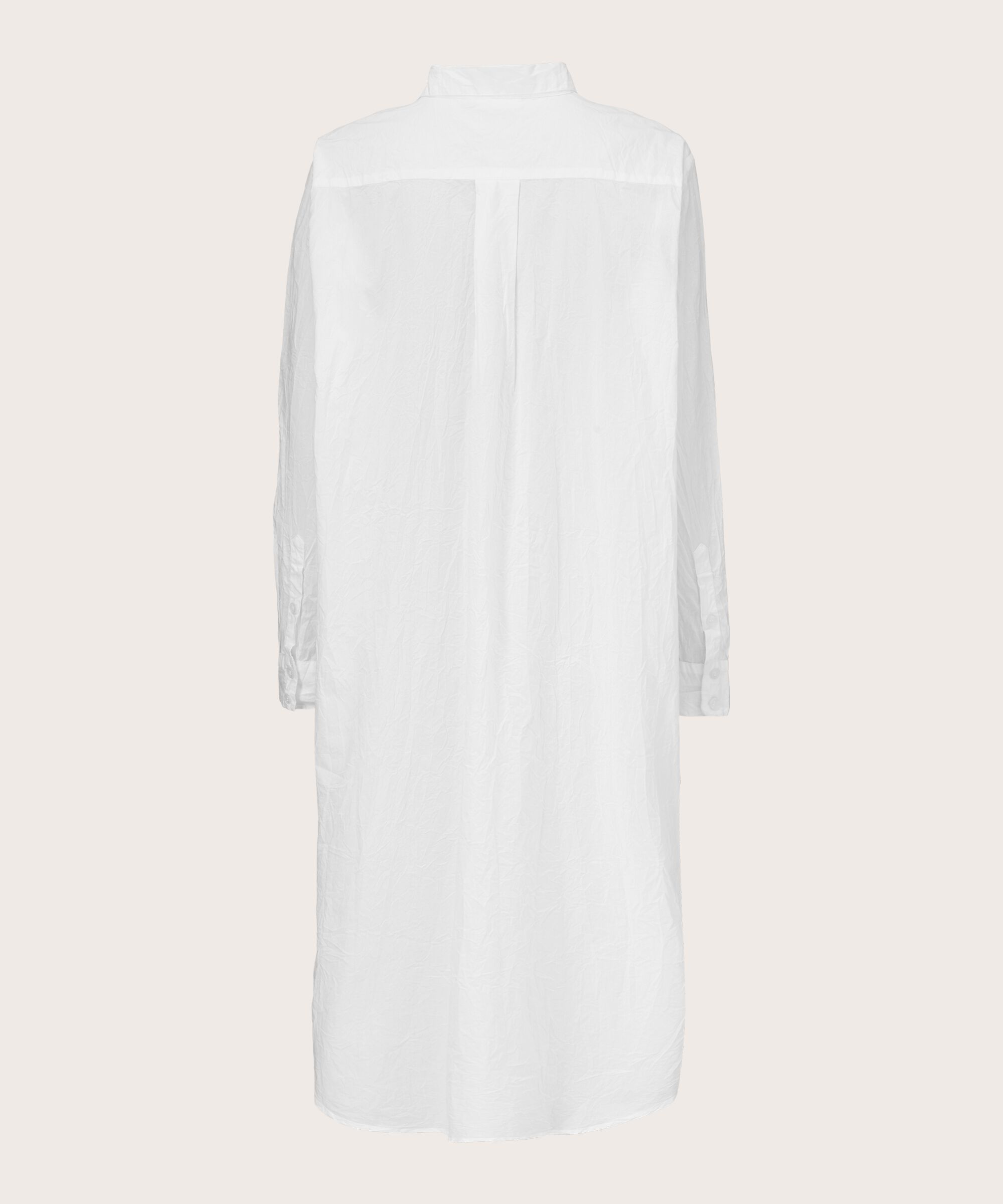 Hemdblusenkleid in Baumwollqualität, White