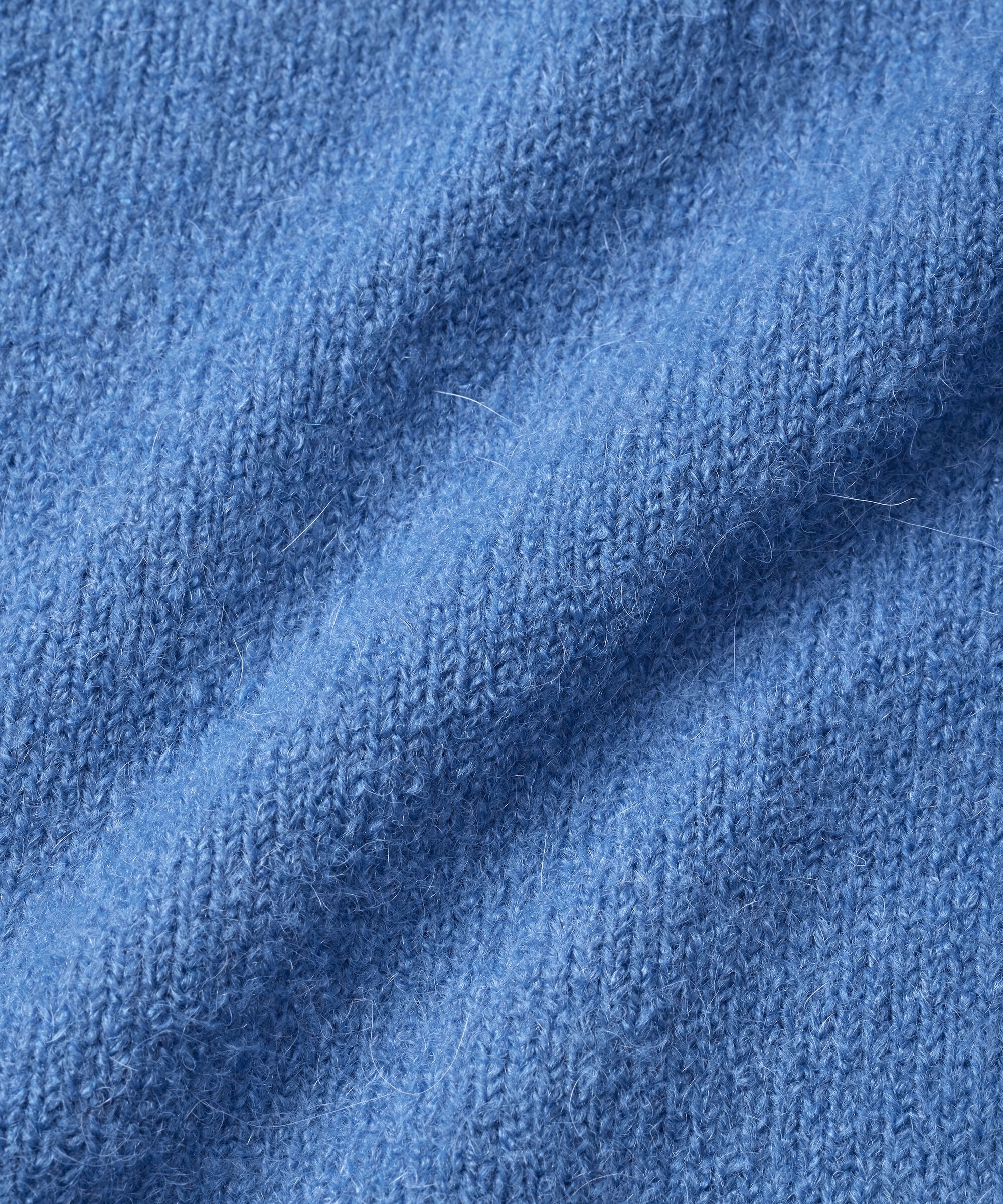 Strickpullover mit geripptem Kragen, Federal Blue