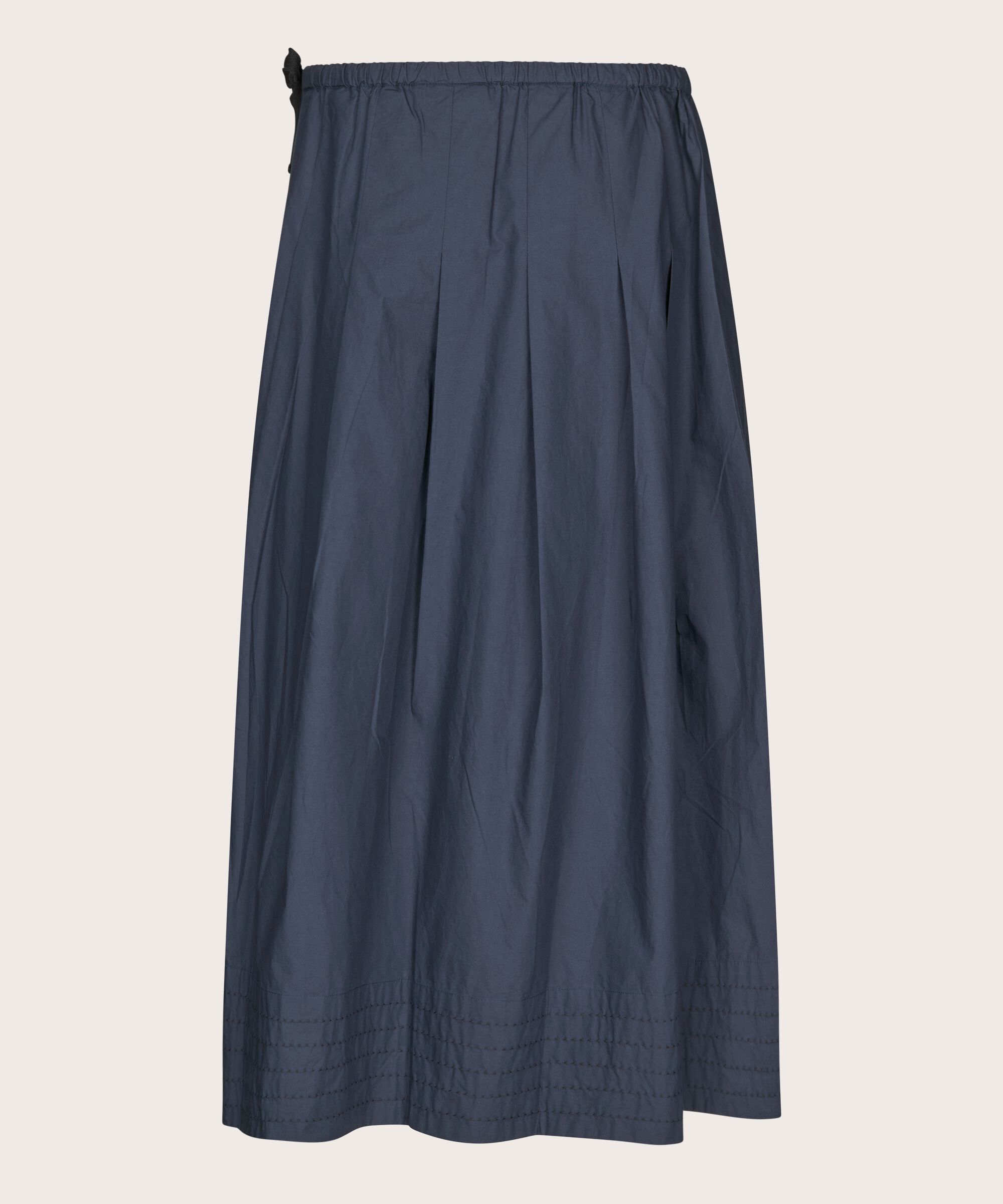 Baumwollrock mit elastischem Bund und Eingrifftaschen, Mood Indigo