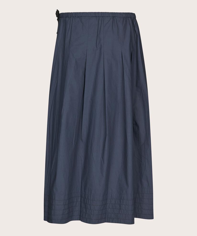 Baumwollrock mit elastischem Bund und Eingrifftaschen, Mood Indigo