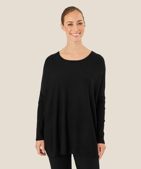 Oversize-pullover Mit Schmalen Ärmeln, Black