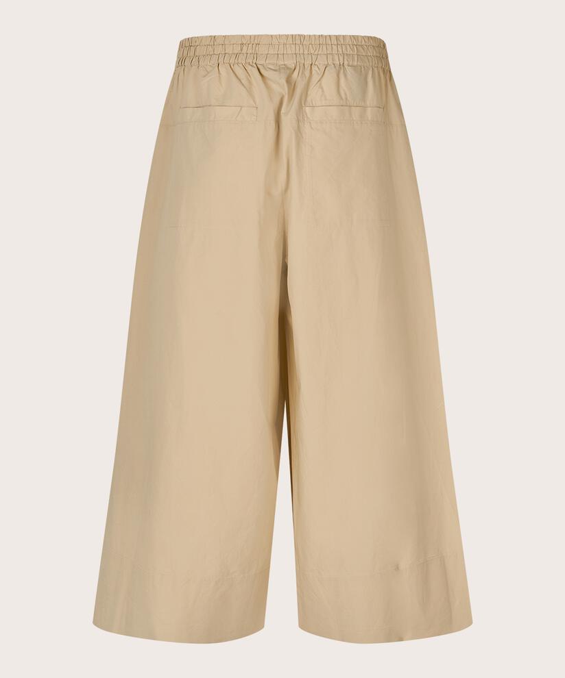 Baumwollhose mit weitem Bein und elastischem Bund, Safari