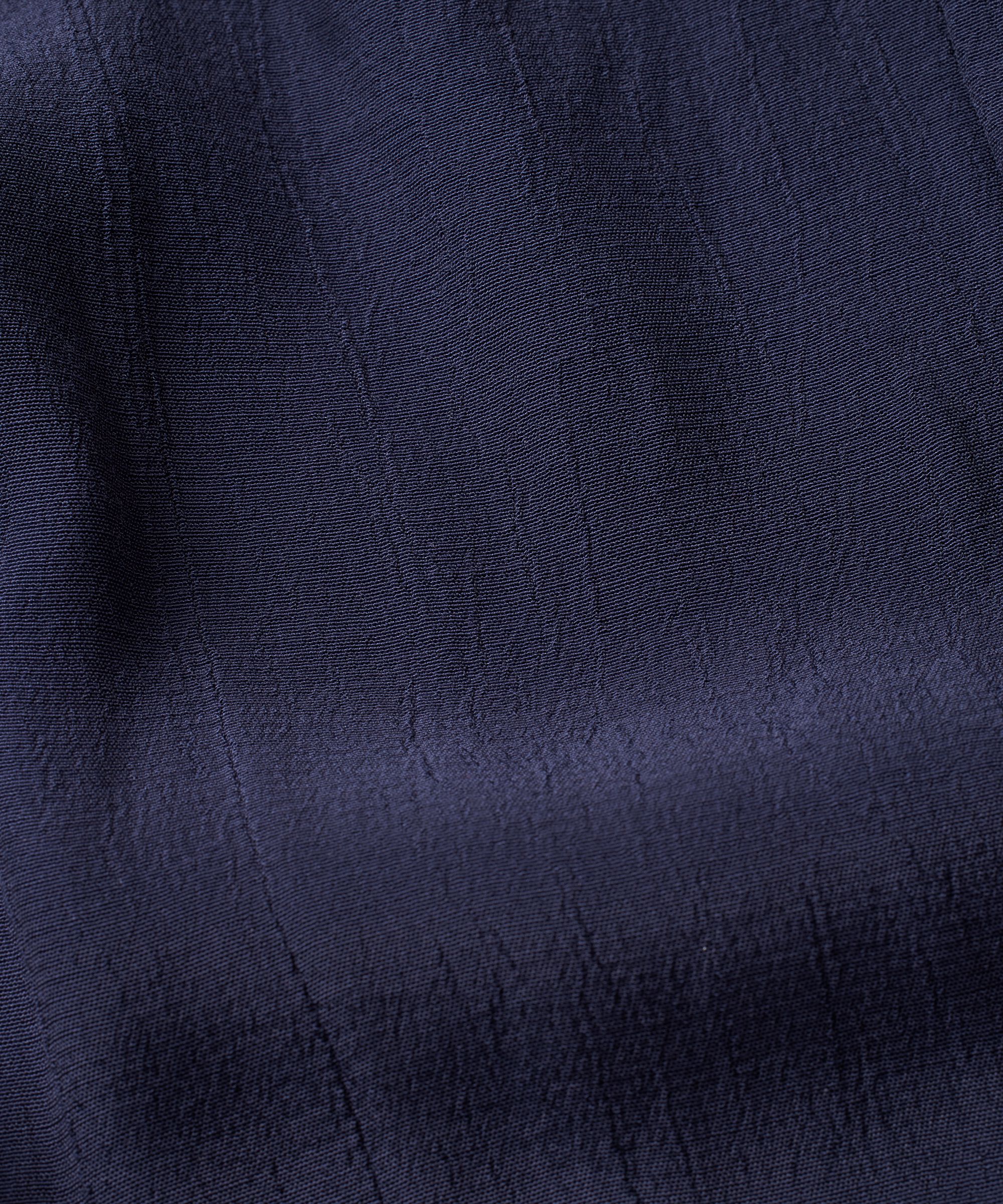 Viskosekleid mit Drapierung und Ziernähten, Navy Blazer