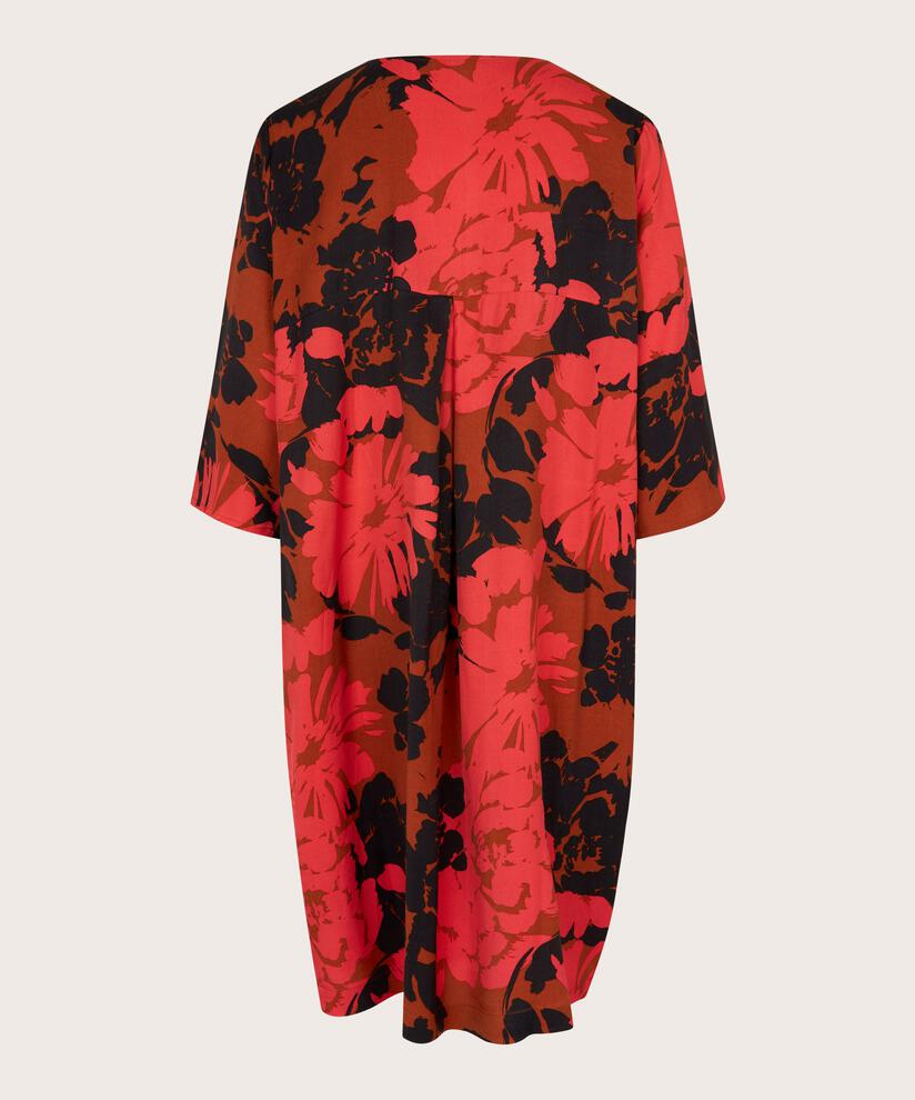 Geblümtes Viskosekleid mit V-Ausschnitt, Picante