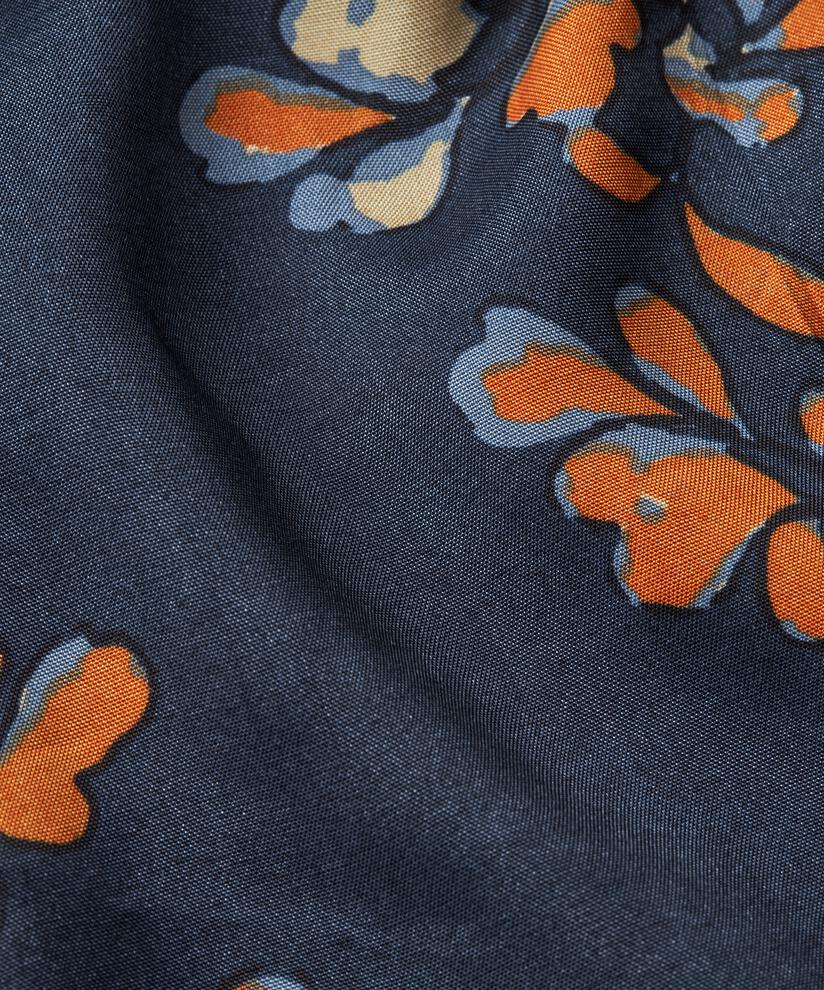 geblümtes Viskosekleid mit 3/4-Ärmeln, Autumnal