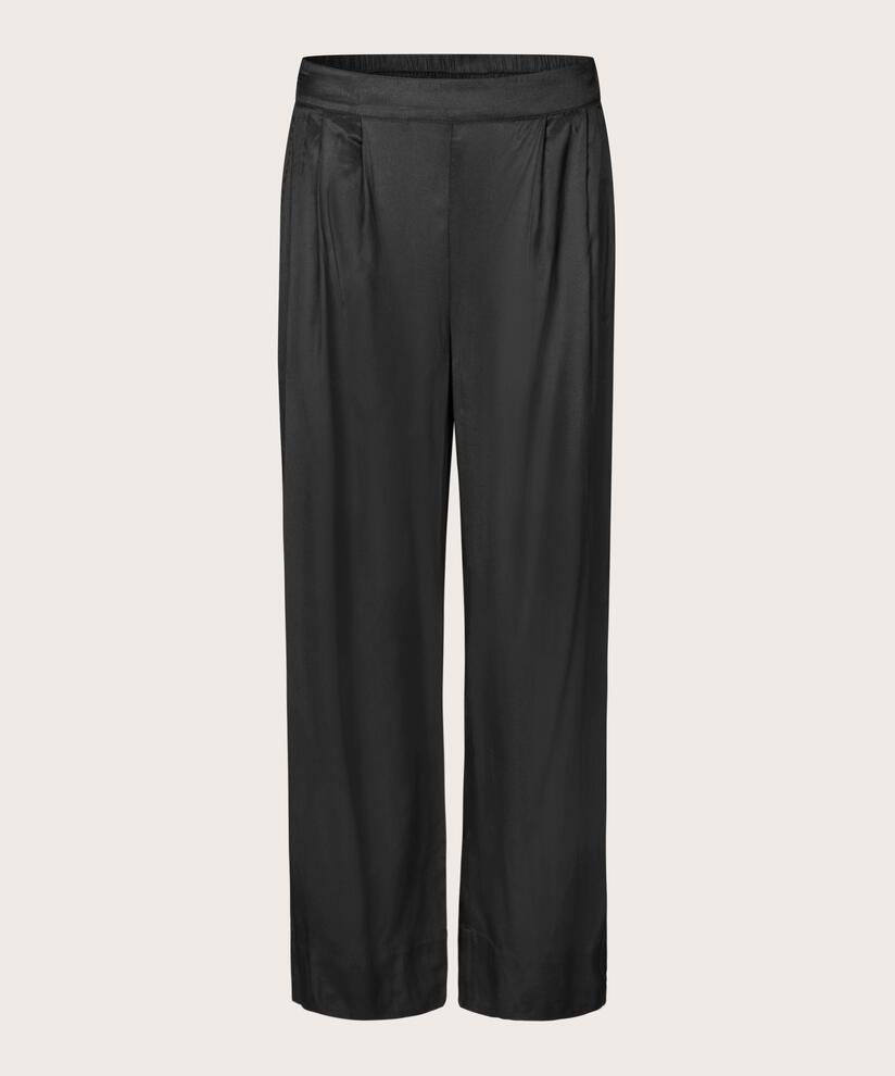 Viskosehose mit Gummizug hinten, Black