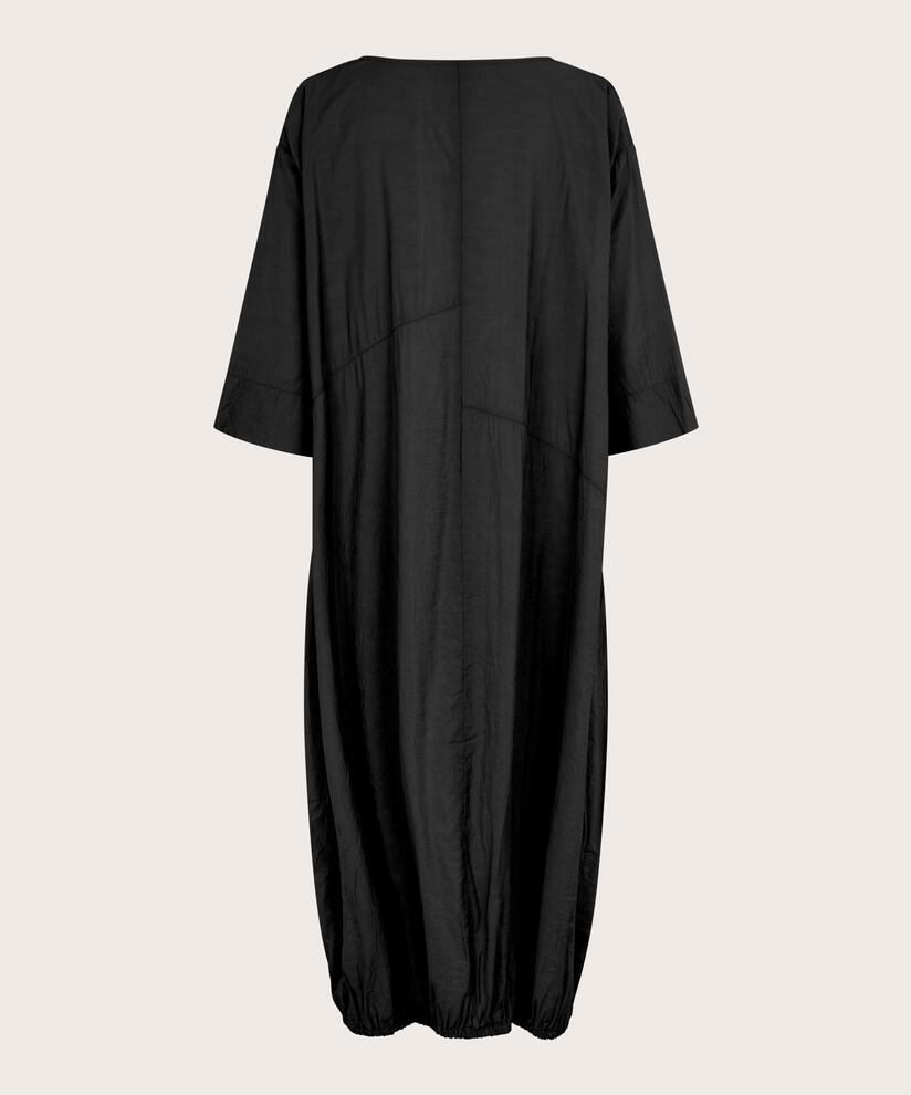 Viskosekleid mit elastischem Rand, Black