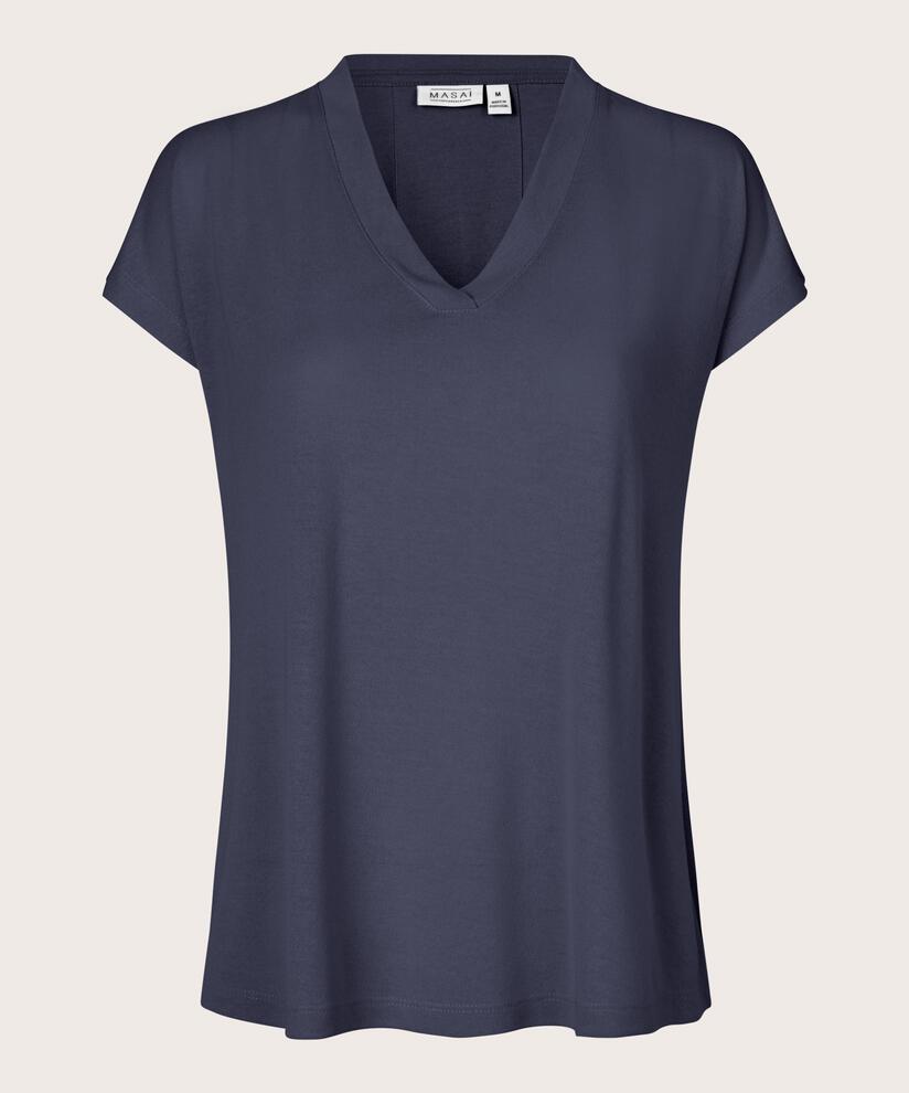 T-shirt Mit V-ausschnitt, Mood Indigo