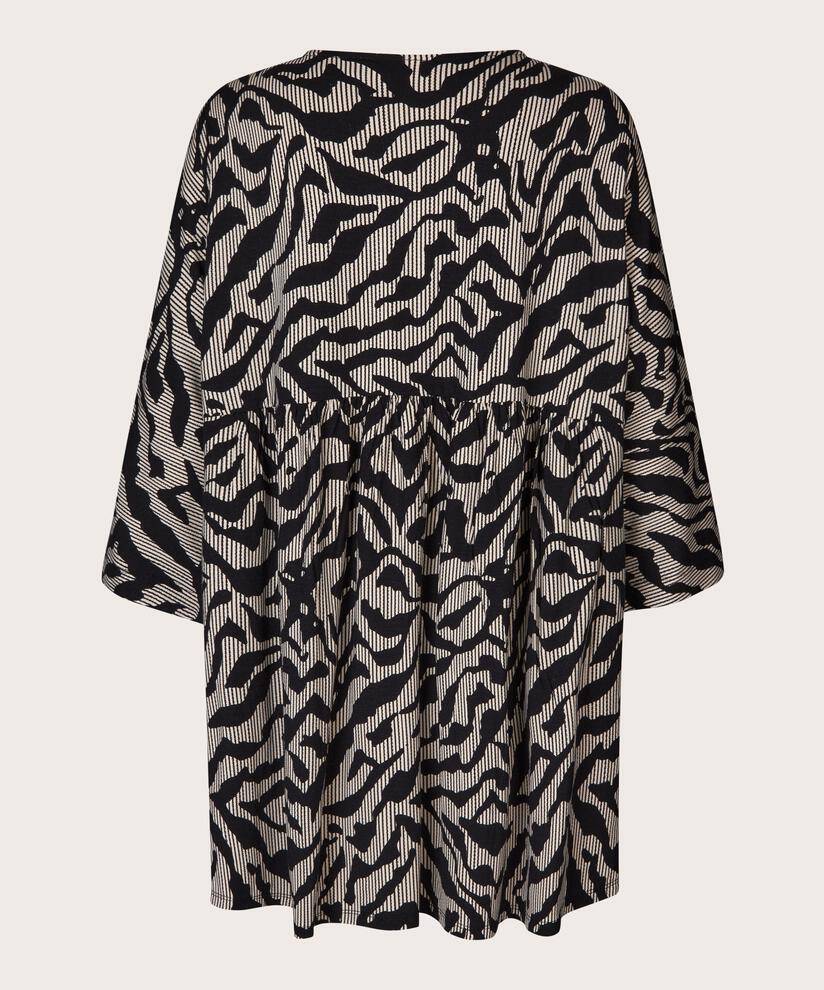 Bedruckte Tunika Mit Langen Ärmeln, Black