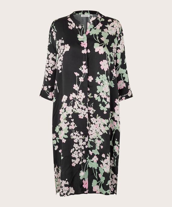 Bedrucktes Hemdkleid Aus Viskose Mit Taschen, Pink Lady