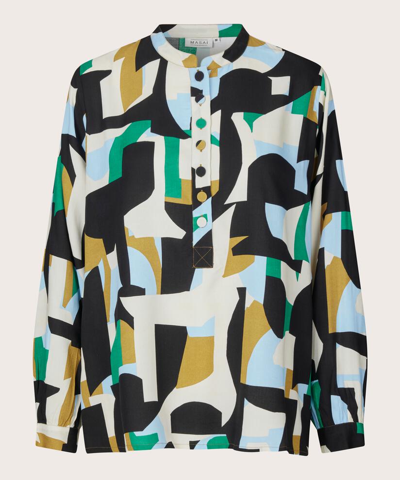 Viskosebluse Mit Knopfleiste, Greenlake