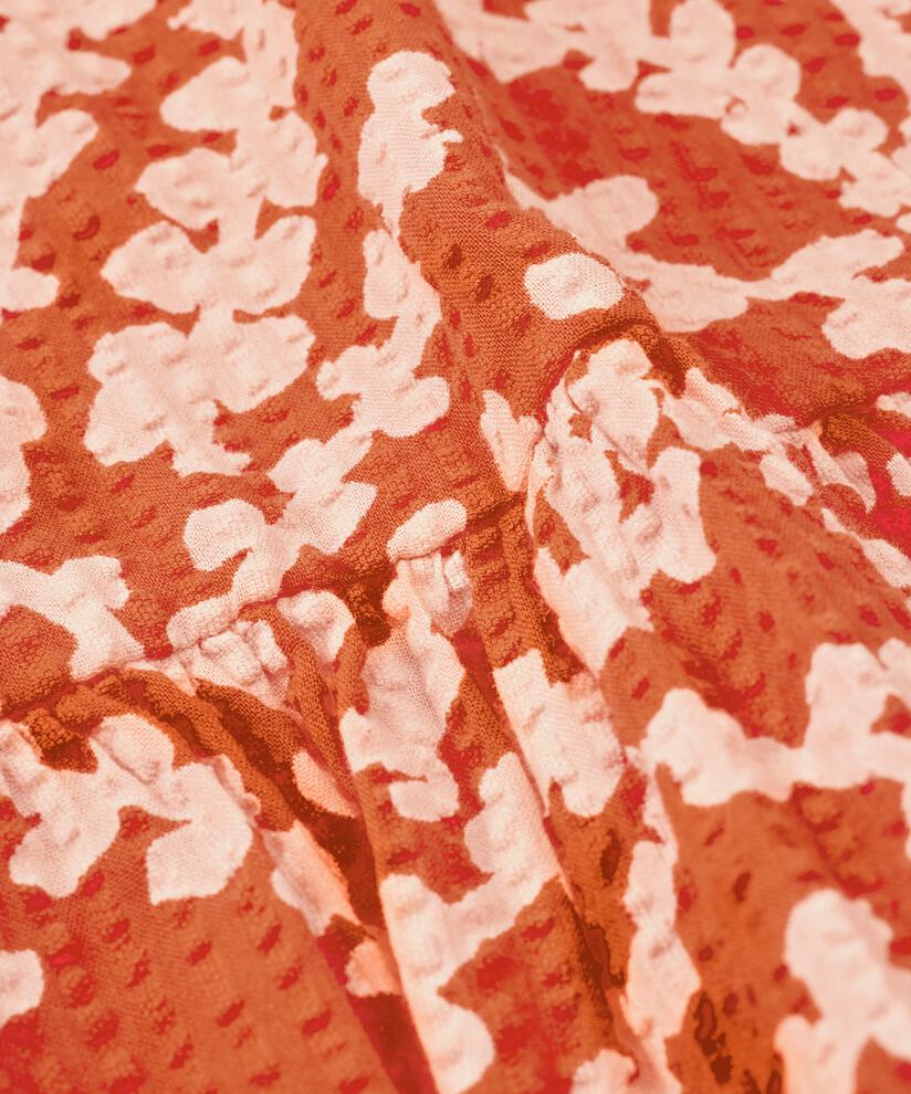 Orange Bluse mit Muster, Tigerlily