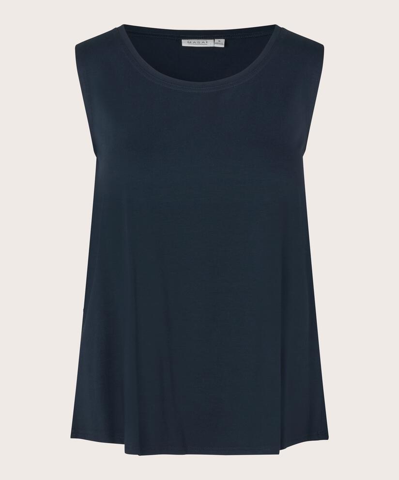 Ärmelloses Jersey-top, Navy