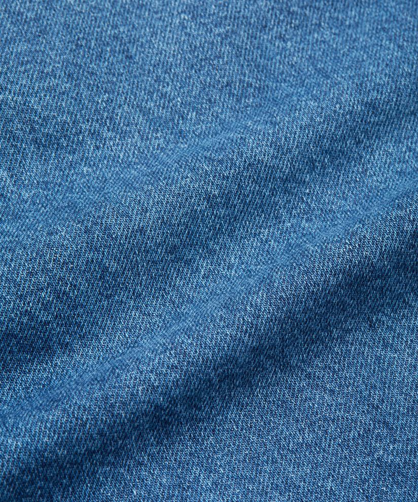 kurze Denimjacke mit Reißverschluss, Blue Denim