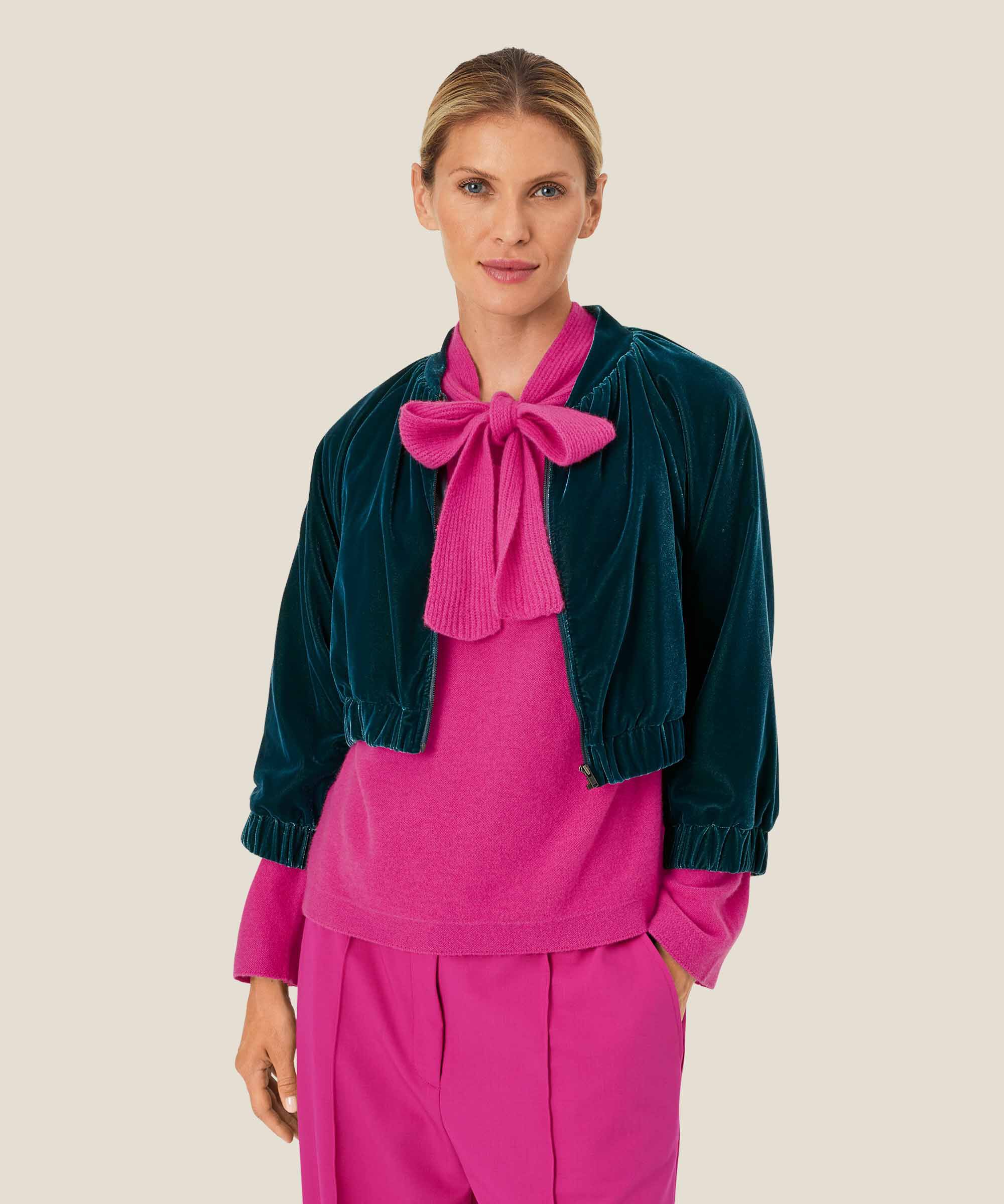 kurze Veloursjacke mit Reißverschluss, Reflect Pond