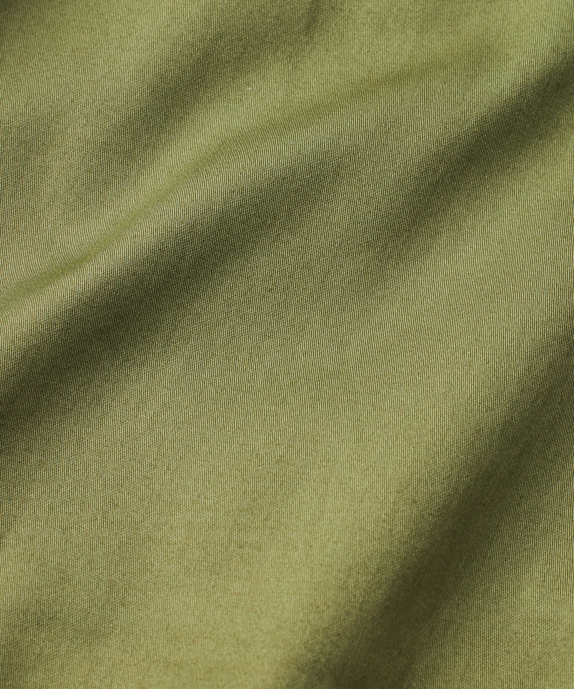 Hemdjacke aus Baumwolle mit Drapierungen, Loden Green