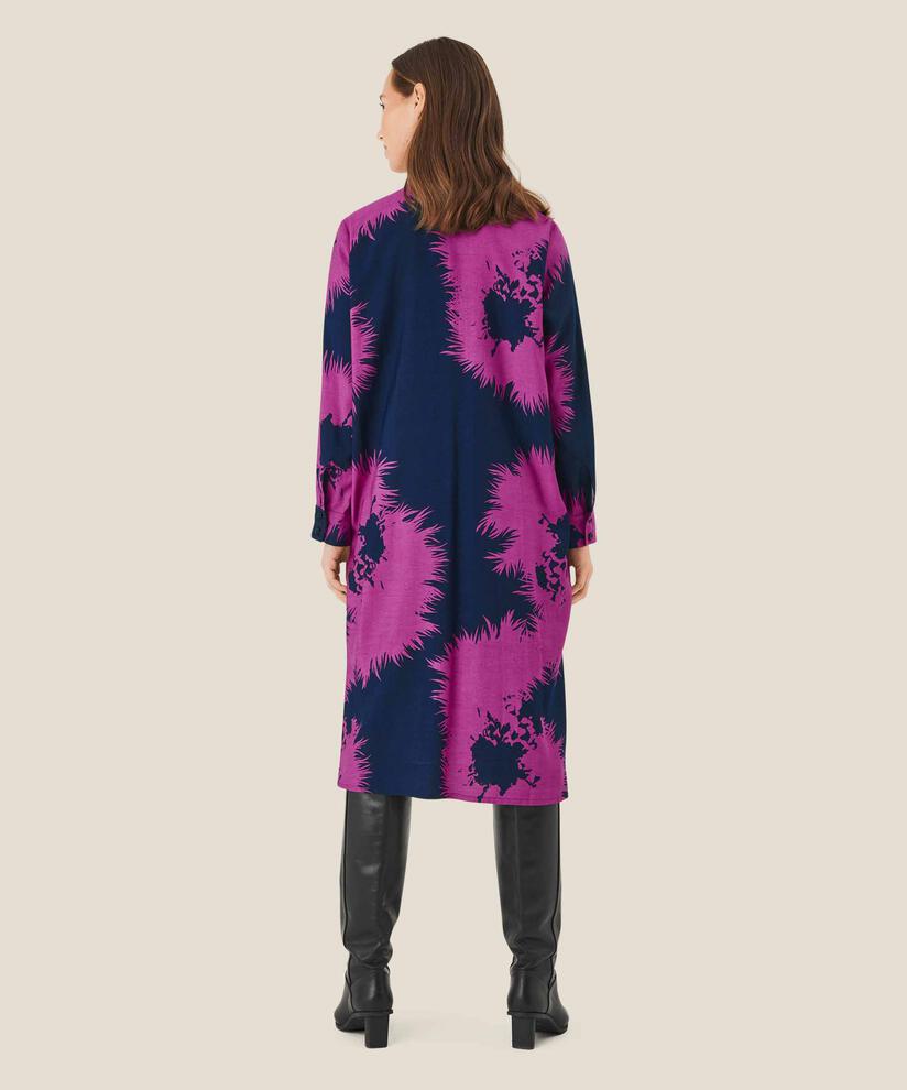 Viskosekleid mit V-Ausschnitt, Wild Aster