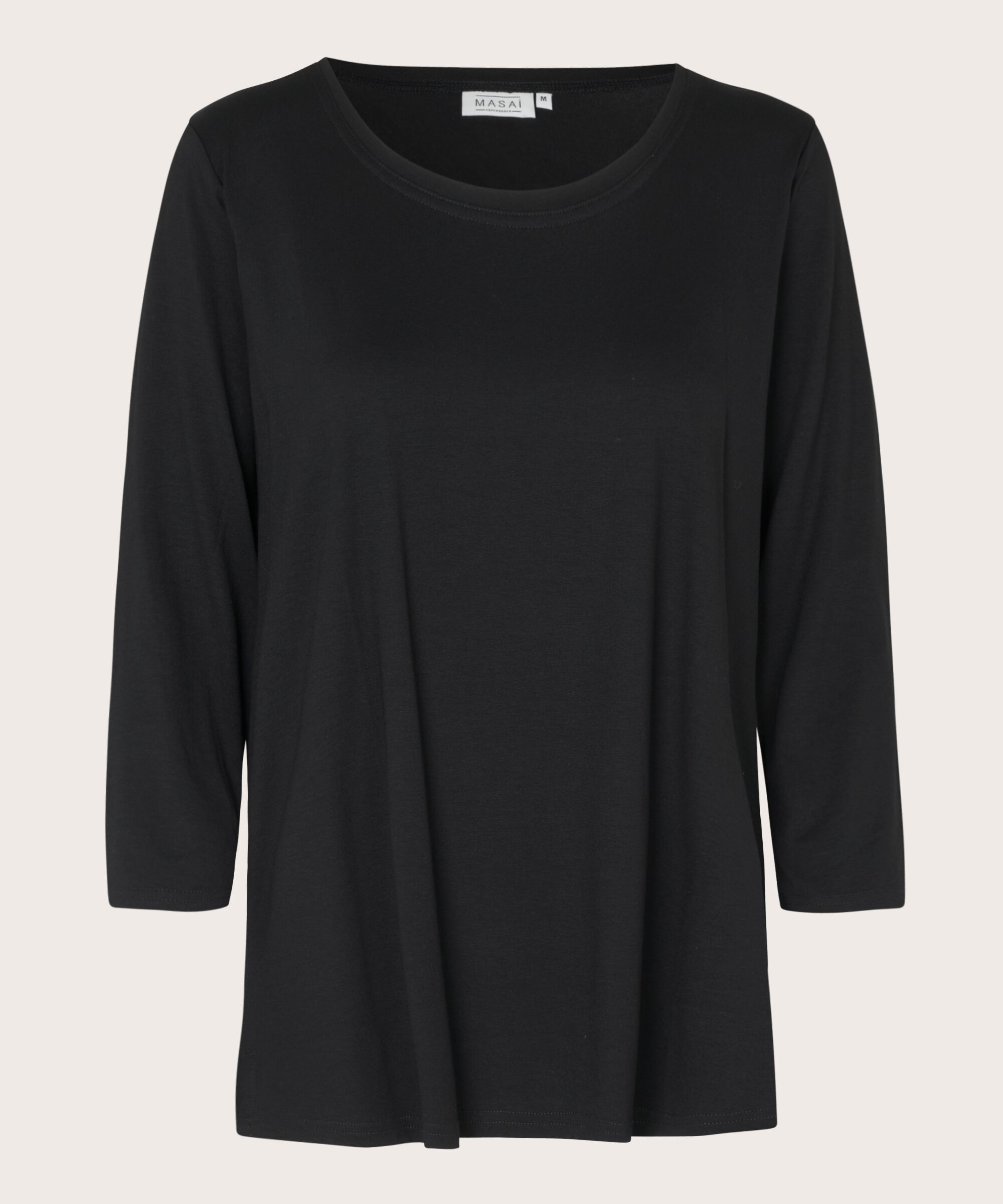 Shirt Mit Rundem Hals, Black