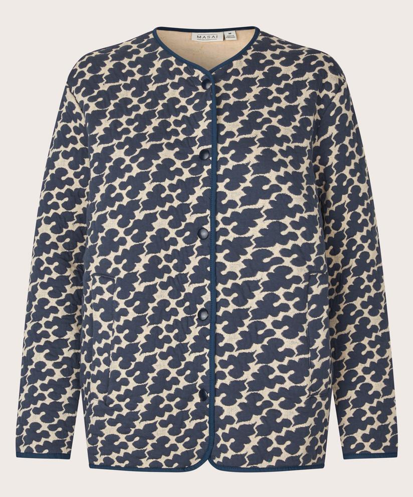 leichte Jacke mit Druckknöpfen und Eingrifftaschen, Mood Indigo