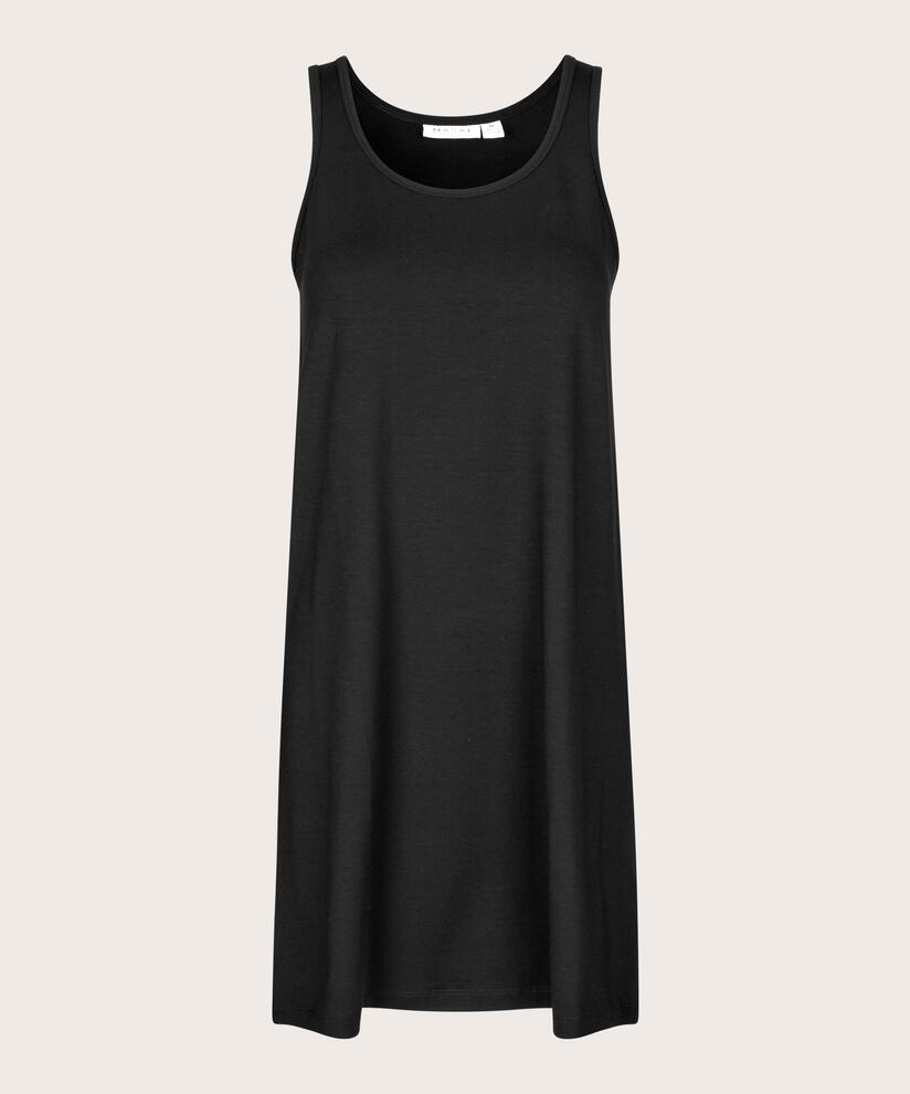 Unterkleid aus Jersey mit Rundhalsausschnitt, Black