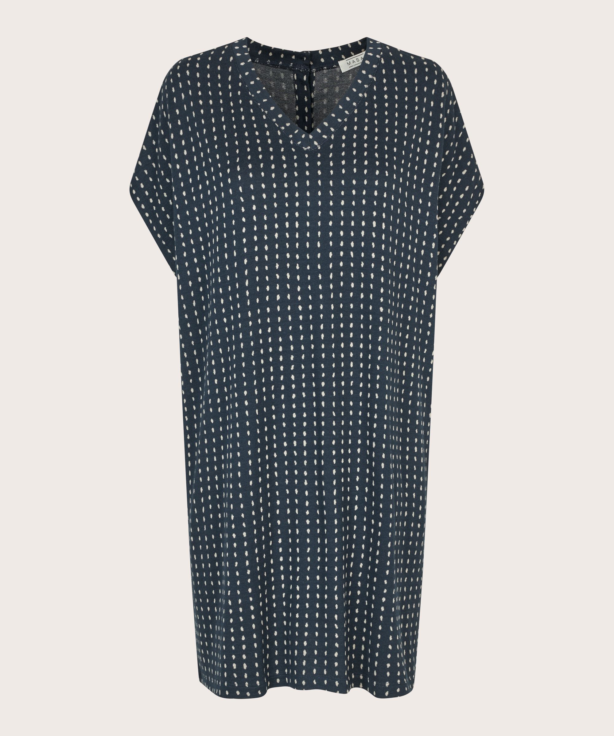 Jersey-Tunika mit Knopf-Detail auf der Rückseite, Mood Indigo