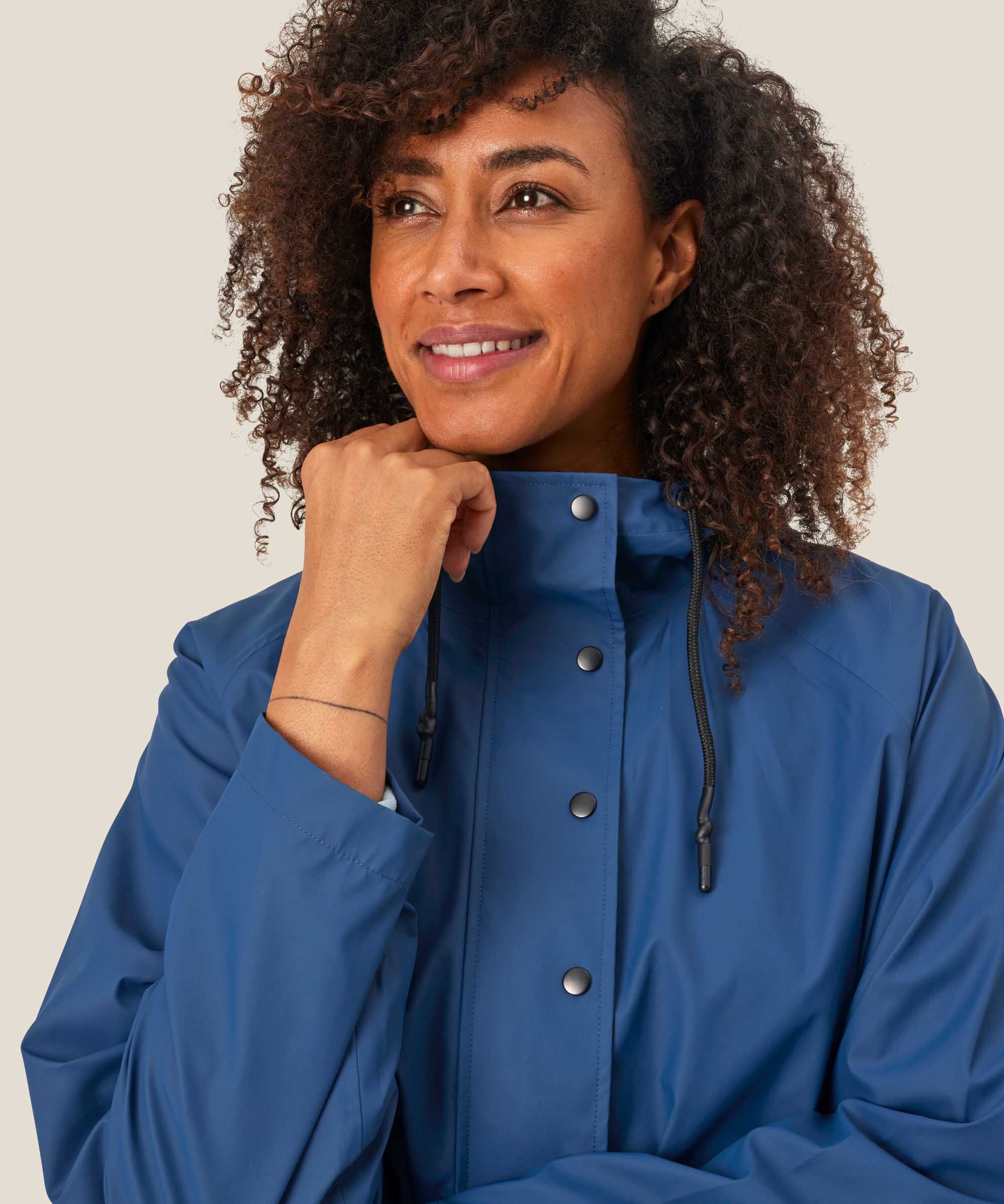 Regenmantel mit Kapuze und 2-Wege-Reißverschluss, Sargasso Sea