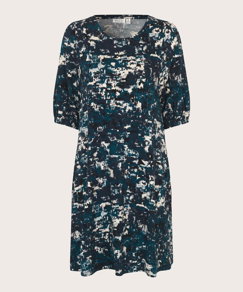 Bedruckte Jersey-Tunika mit Eingrifftaschen, Reflect Pond