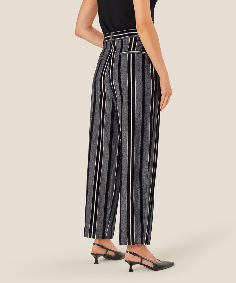 Gestreifte Hose aus weicher Baumwolle, Black