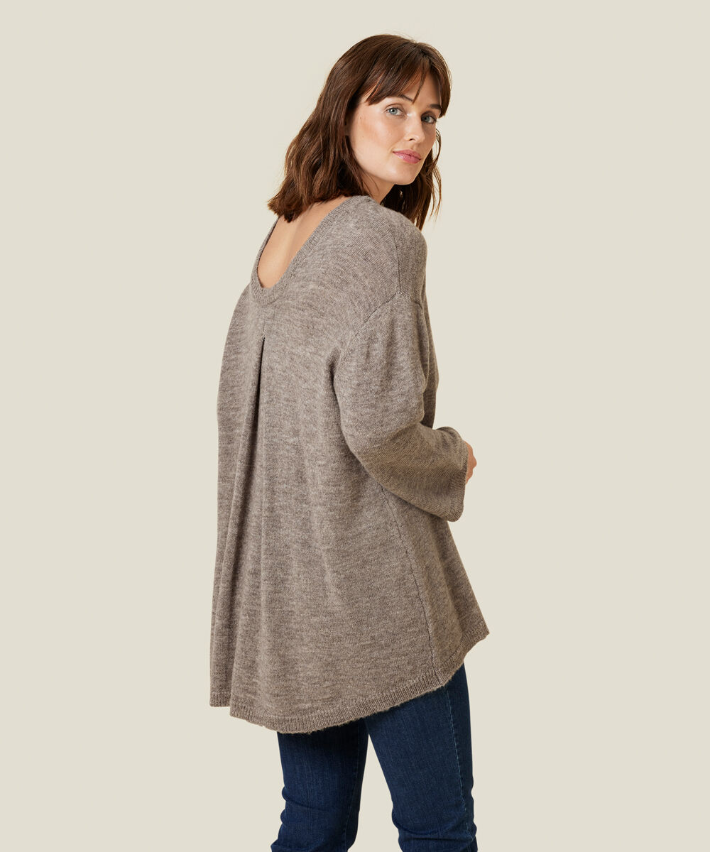 FRONA SHIRT, Brown melange