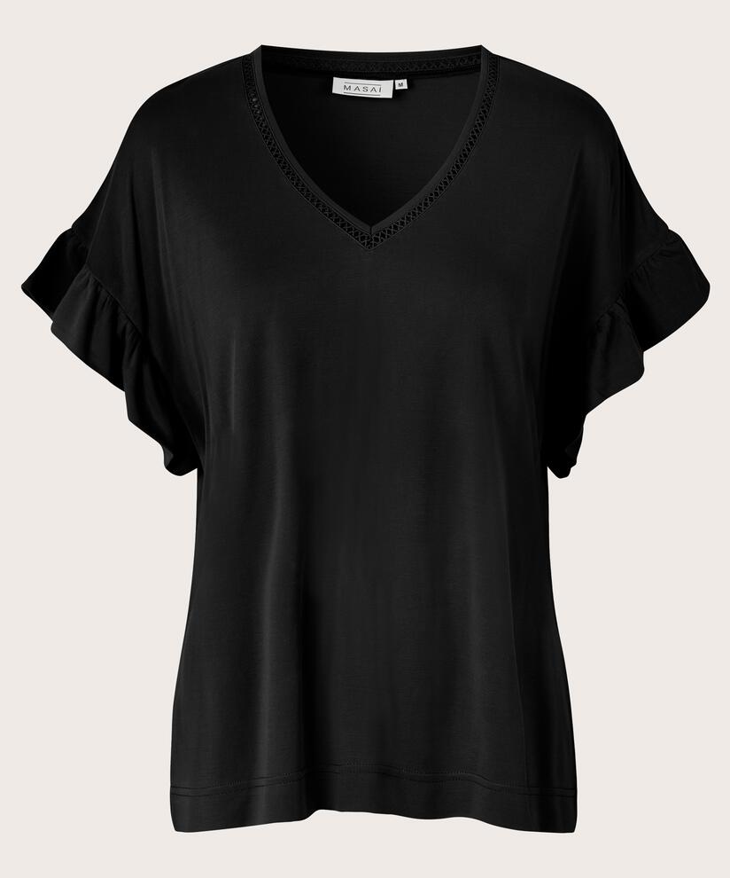 DONIELLE JERSEY T-SHIRT, Black