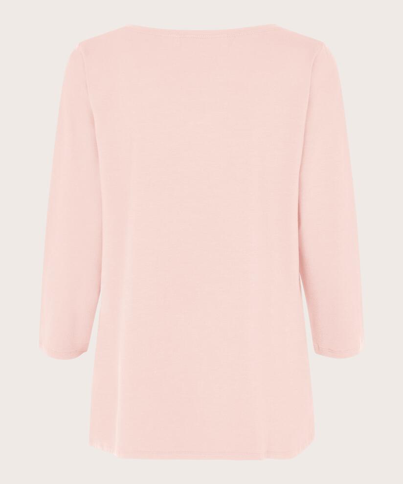 Shirt mit rundem Hals, Mauve Chalk