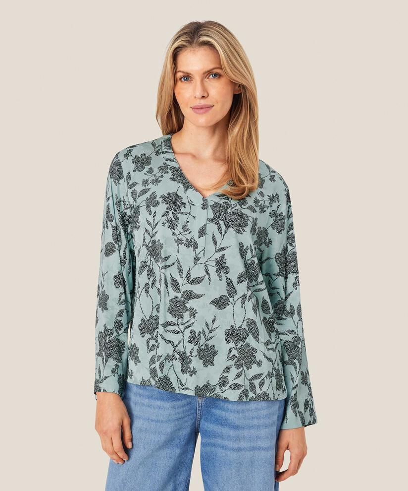 Viskosebluse Mit V-ausschnitt, Ether
