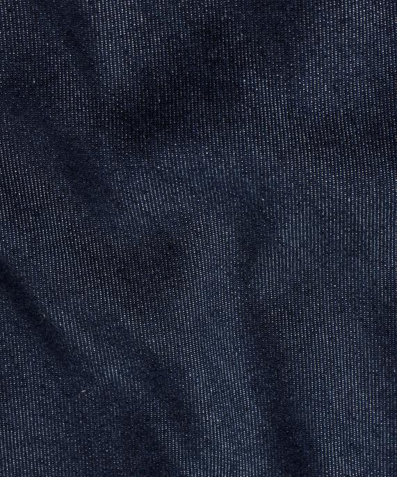 Denim-Bluse mit Kragen und Knopfleiste, Dark Denim