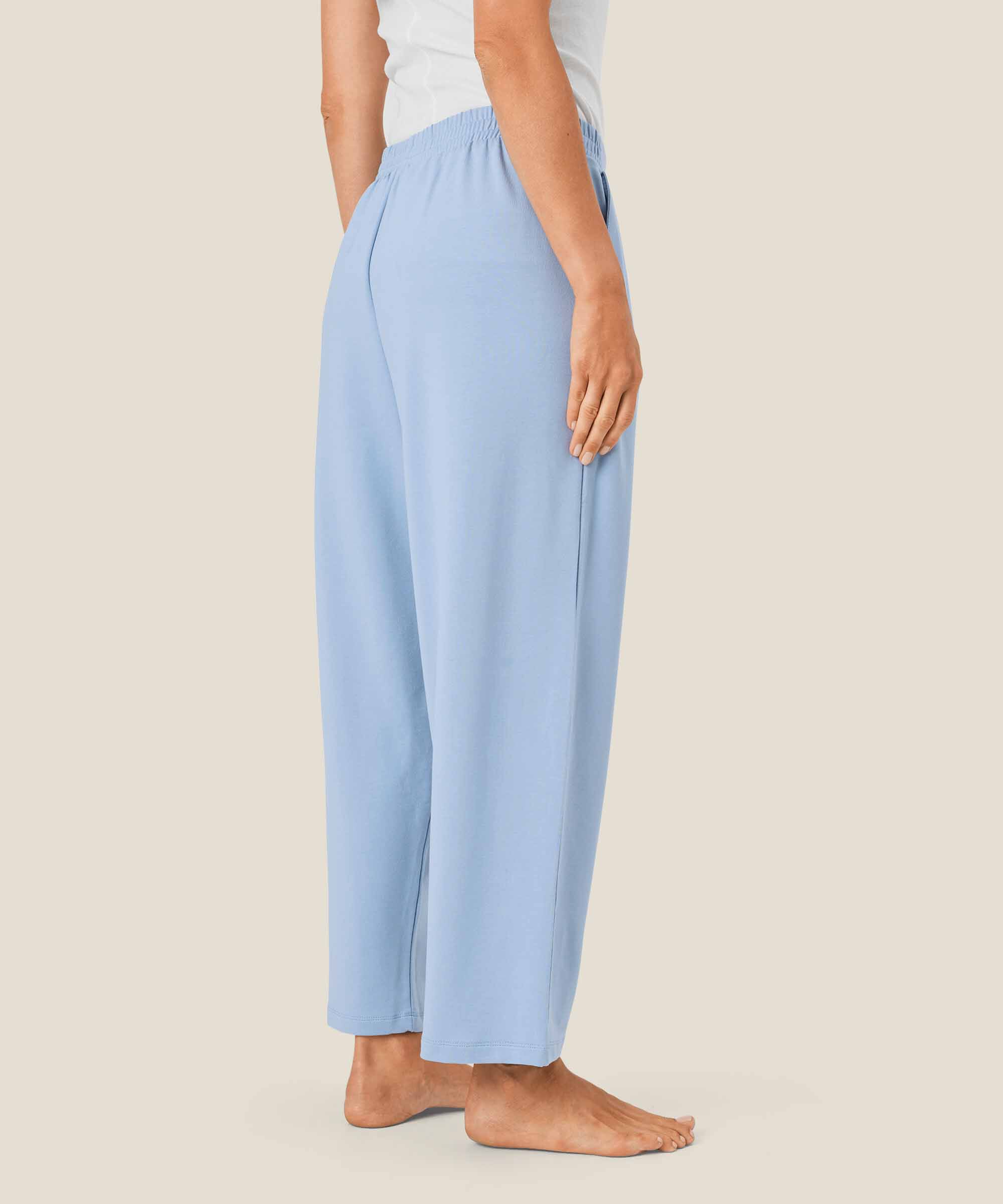 Jerseyhose mit Falten vorne, Blue Fog