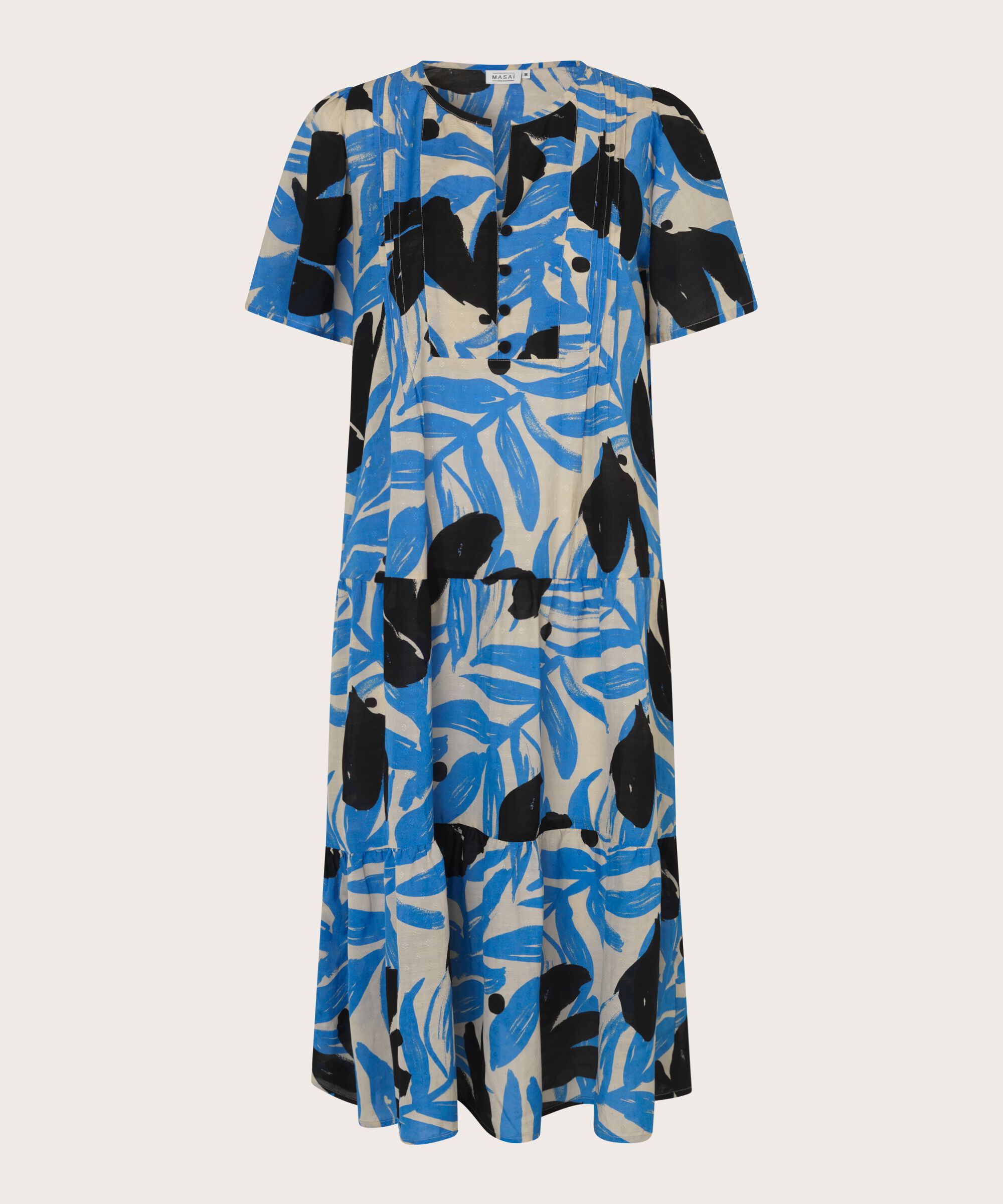 Bedrucktes Kleid aus Baumwollmischung mit Flügelärmeln, Marina