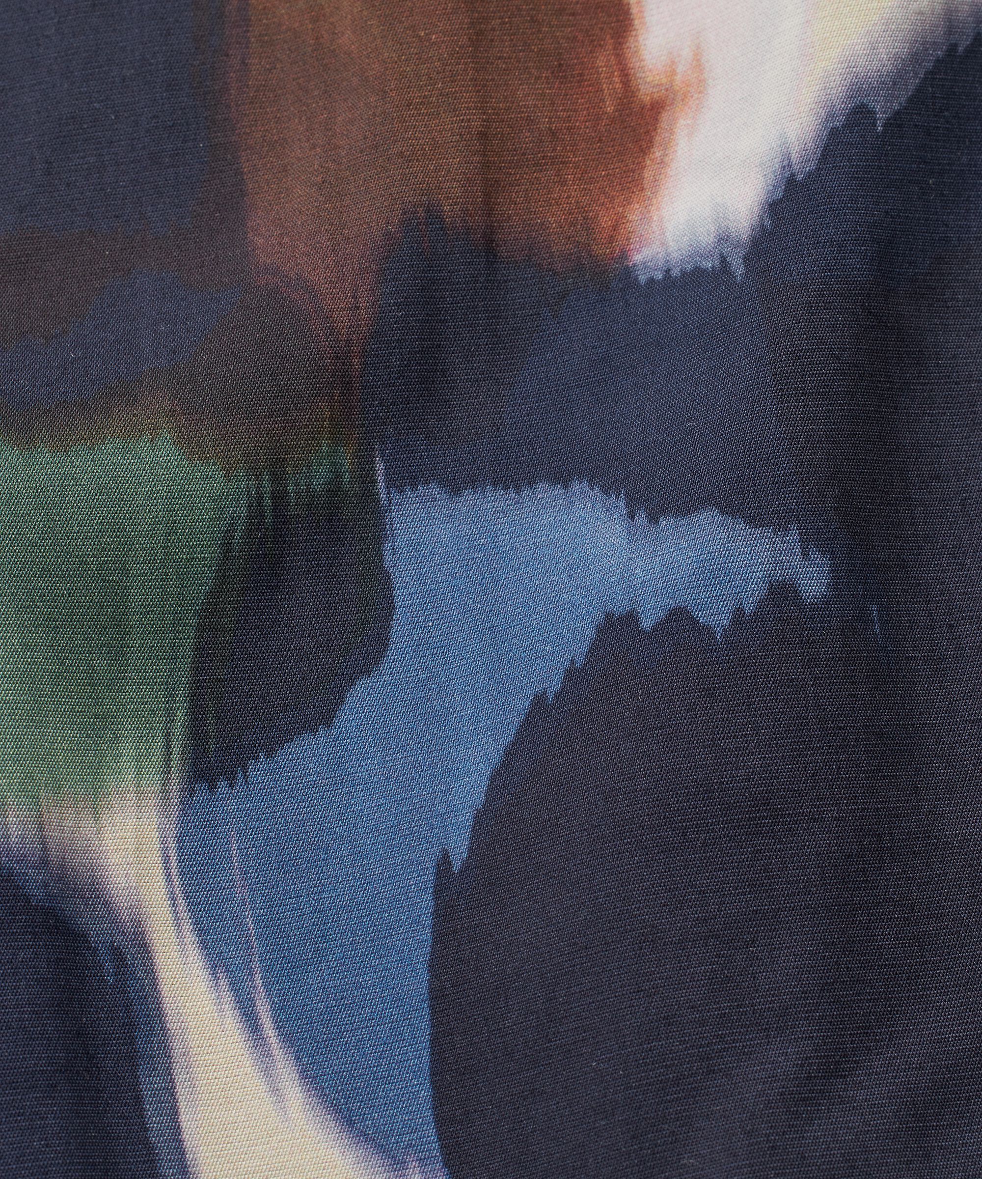 Viskose-Hemd mit 3/4-Arm und Ziernähten, Navy Blazer