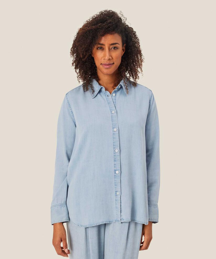 leichtes Jeanshemd aus Lyocell, Light Denim