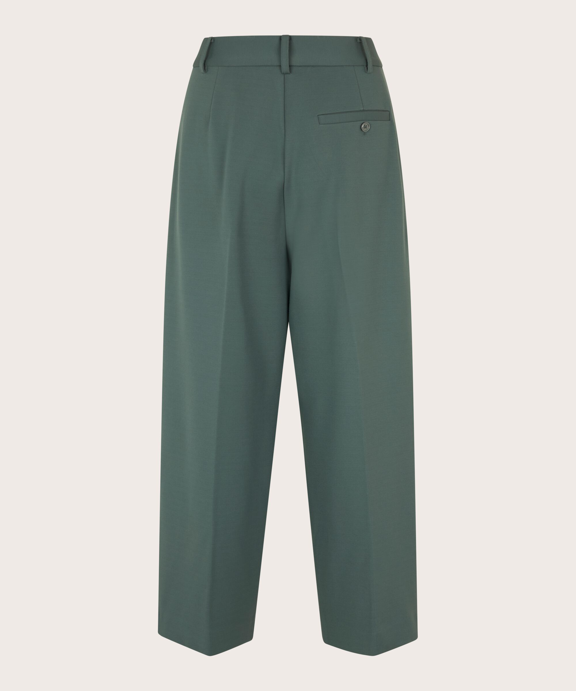 Hose aus Jersey mit weitem Bein und Eingrifftaschen, Balsam Green