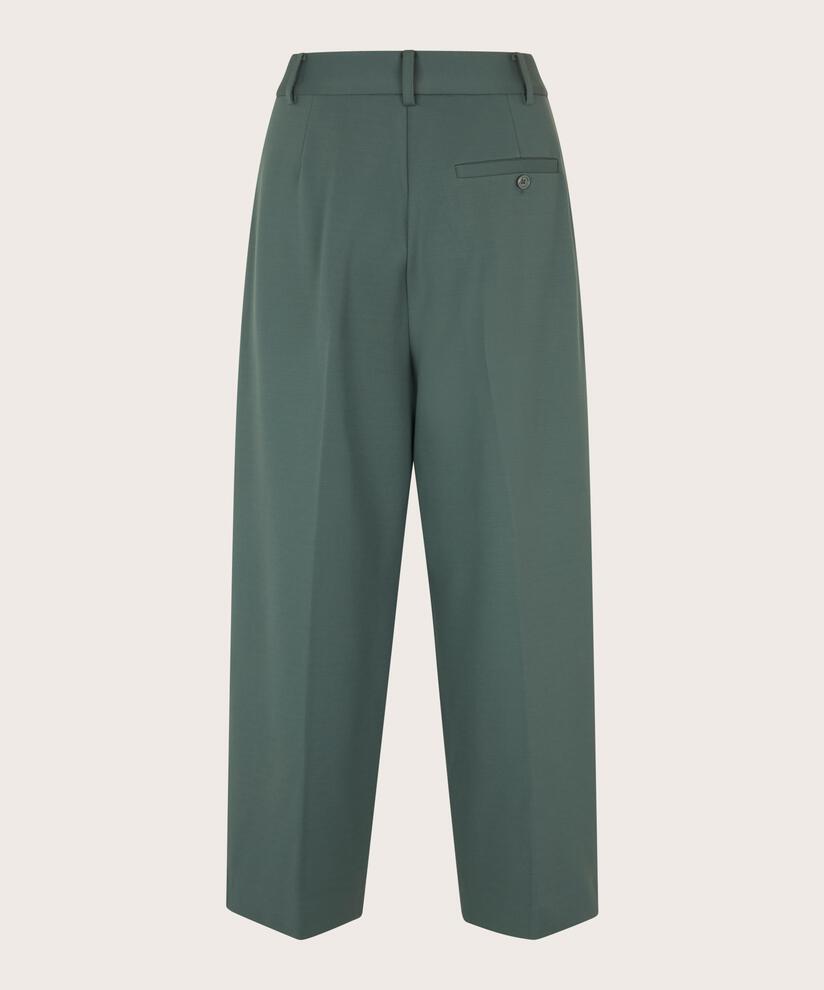 Hose aus Jersey mit weitem Bein und Eingrifftaschen, Balsam Green