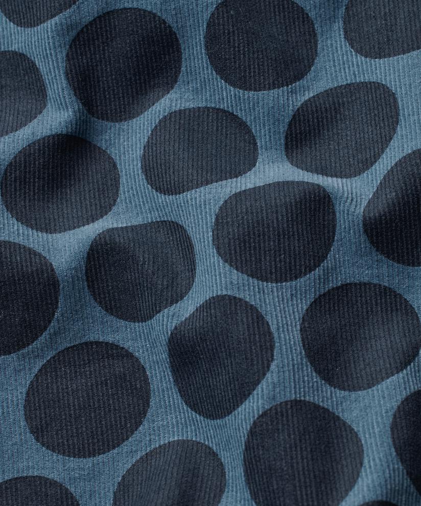 verkürzte Cordhose mit Gummizug hinten, Navy Blazer