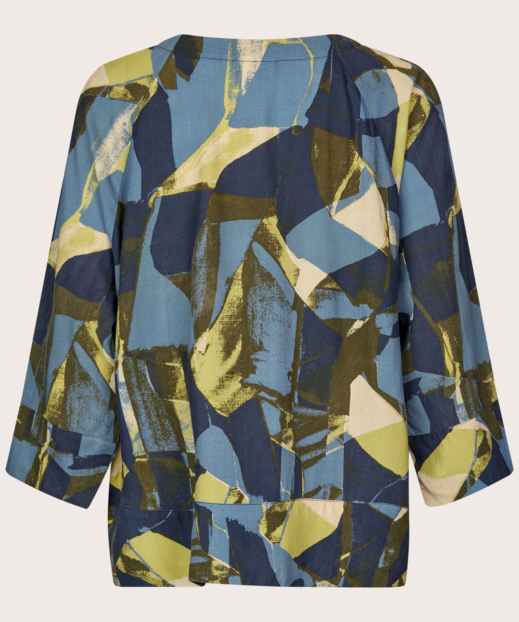 Viskosebluse Mit V-ausschnitt, Proven Blue